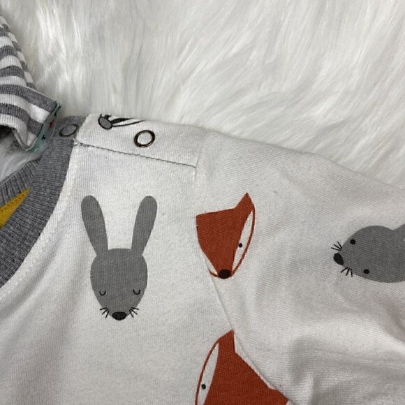 NEW Lilly + Sid Boy's Size 6-12 Months Romper Animal Fox Rabbit Heads - Picture 5 of 12